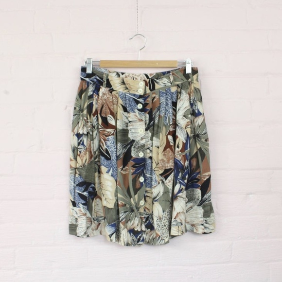 Vintage Dresses & Skirts - earth tone tropical skirt Vintage Dresses & Skirts - earth tone tropical skirt